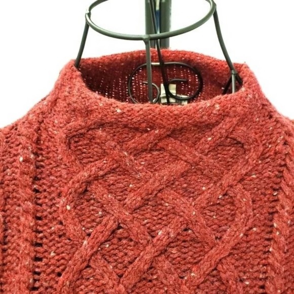 Cozy J Jill Chunky Cashmere Blend Funnel Neck Sweater - Picture 3 of 7